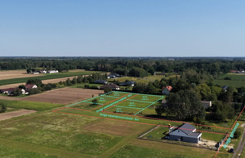 5 działek po 1500m2 | budowlane | MPZP