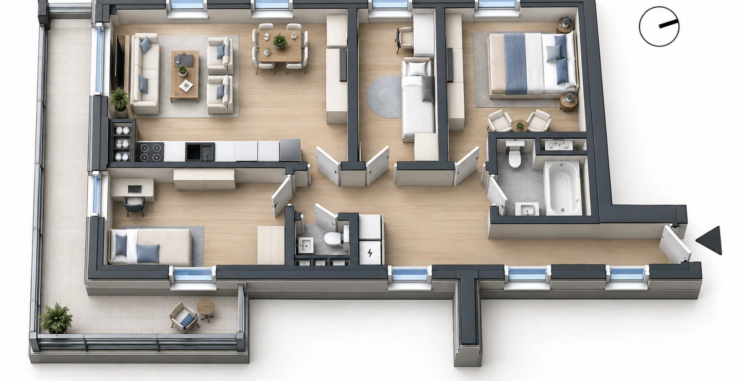 4 pokoje|balkon| blisko SKM| kameralny budynek