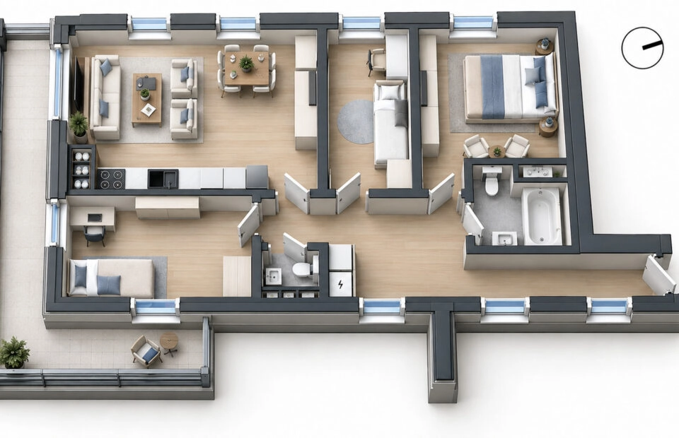 4 pokoje|balkon| blisko SKM| kameralny budynek