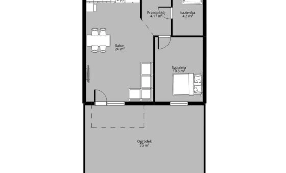 Mieszkanie Ruczaj z ogródkiem /Квартира з огрудком