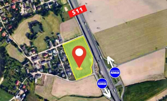 działka usługowa przy S11, Kórnik