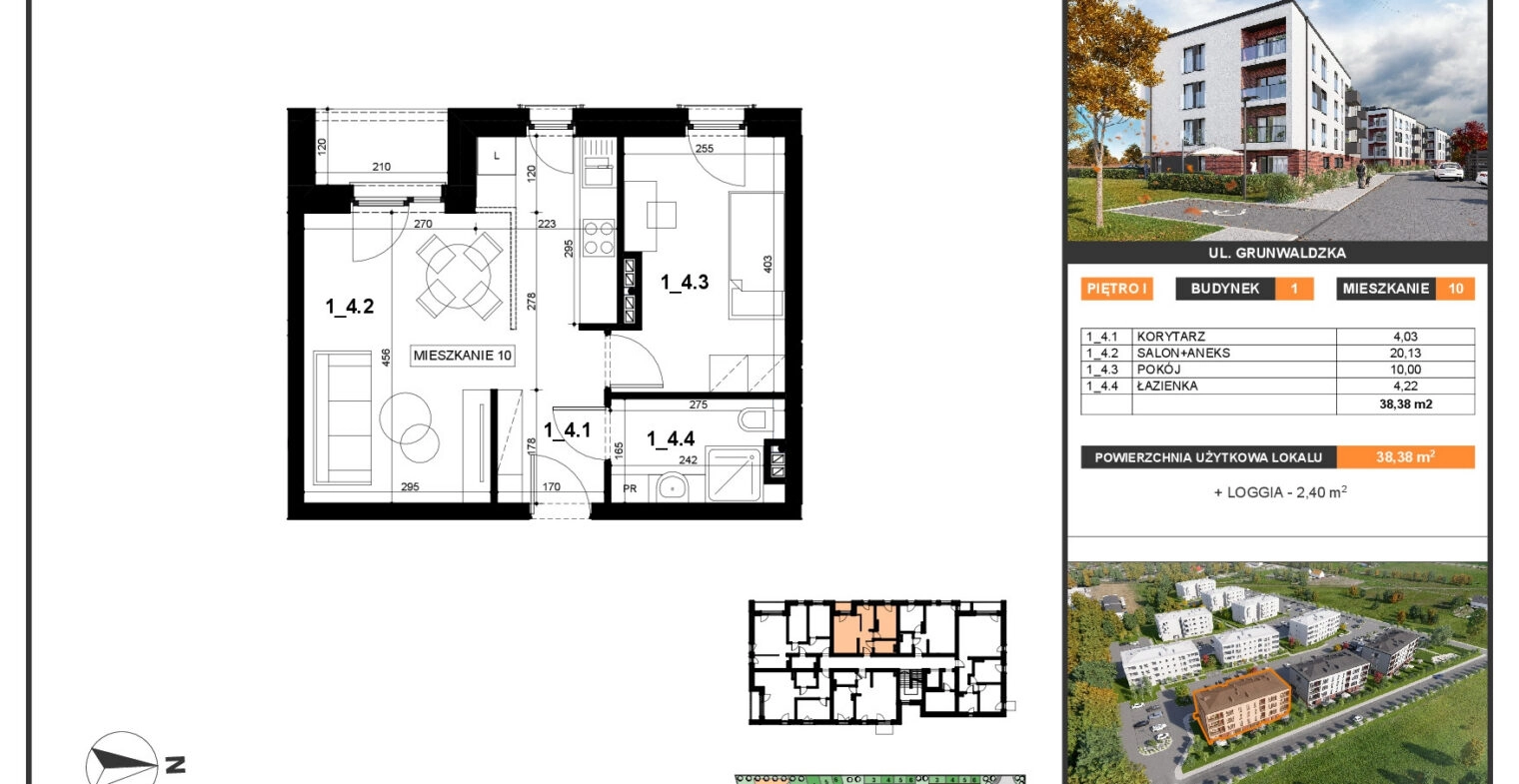 2 wygodne pokoje, balkon, parking
