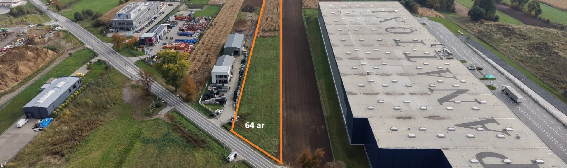 Twoja firma w Zakrzowie działka 64 ary pod usługi