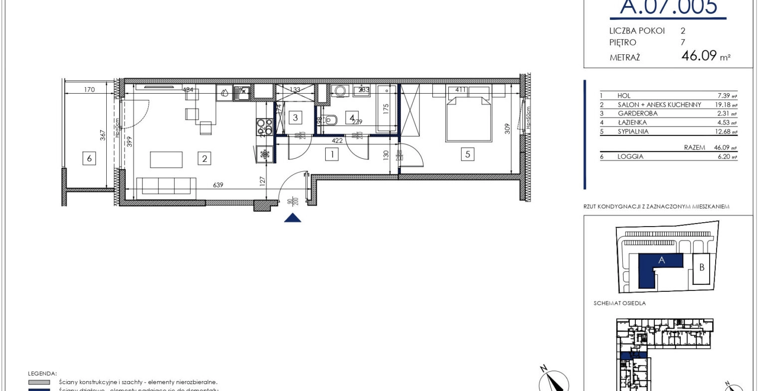 2 Pokoje 46m2 | Loggia | BEZ PCC | Poznań - RATAJE