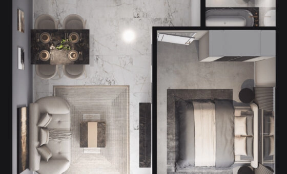 Mieszkanie 2-pokojowe 42,65m2 z balkonem