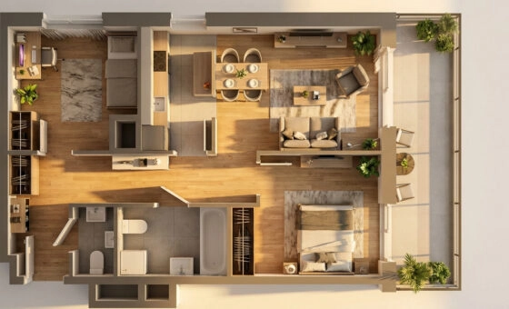 OSTATNIE NAROŻNE|3 pok 55m2|LOGGIA 10m2|7 piętro