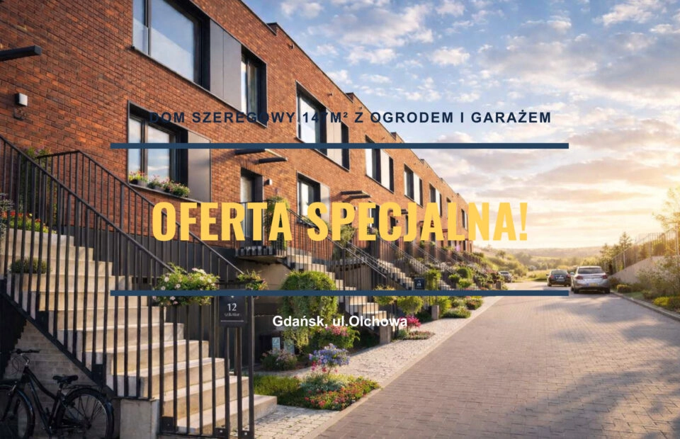 Gdańsk |dom szeregowy 147m² z ogrodem i garażem