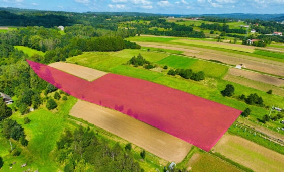 Malowniczo położona działka w Jasienicy Rosielnej