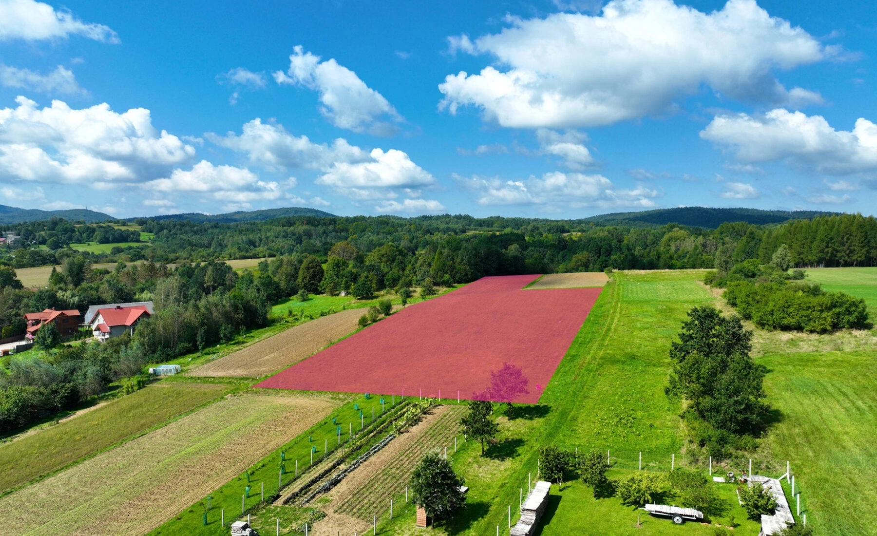 Malowniczo położona działka w Jasienicy Rosielnej