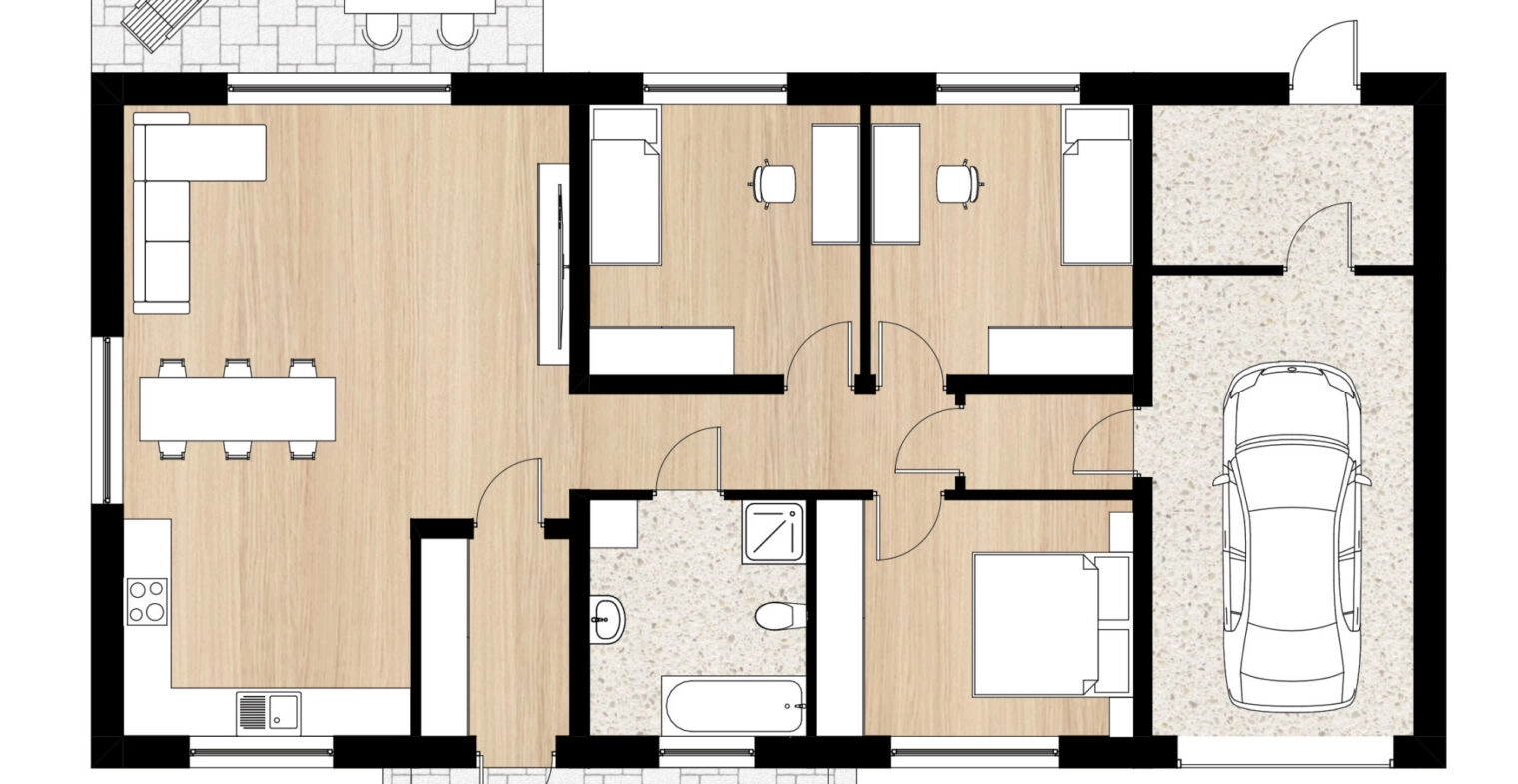Dom z garażem i pompą ciepła -  Wiekowo