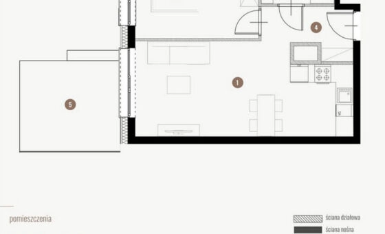 Łódź, ul. Tuwima, 2-pok 40,8 m2 stan deweloperski