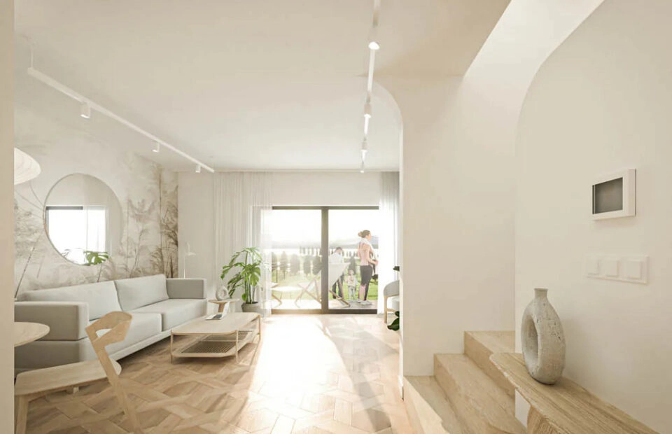 k. Trójmiasta 2 parkingi ogród podłogówka