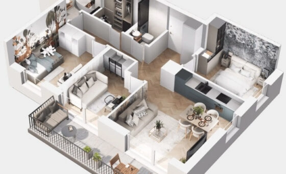 Ponadprzeciętne mieszkanie w nowoczesnym osiedlu