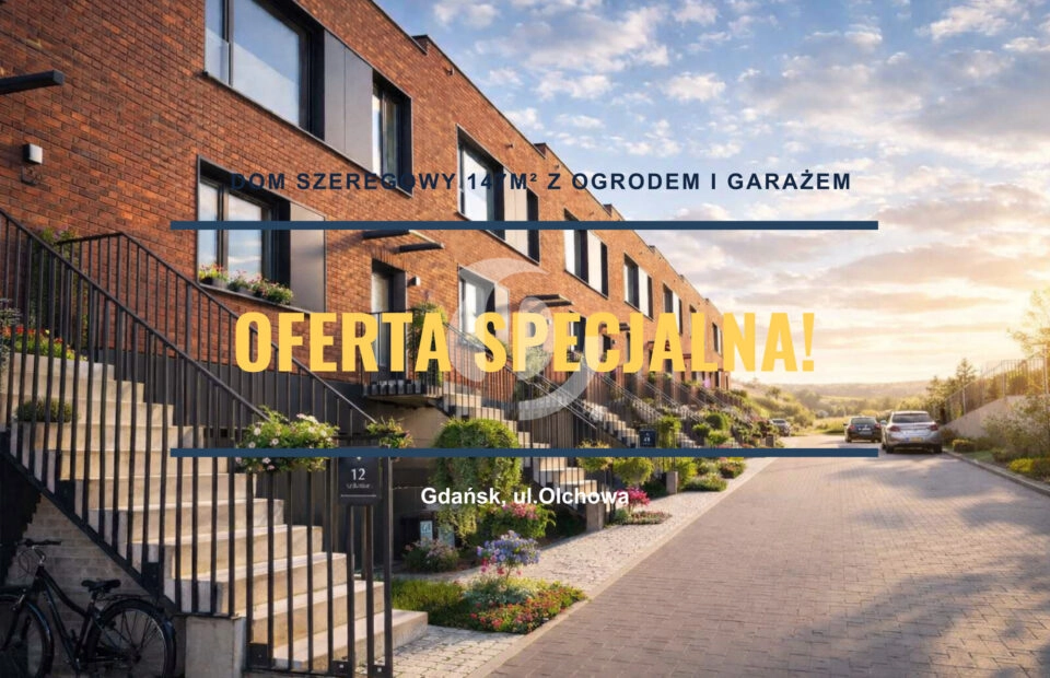 Gdańsk |dom szeregowy 147m² z ogrodem i garażem