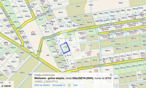 Działka 1107m2 - MPZP - Kałuszyn gmina Wieliszew