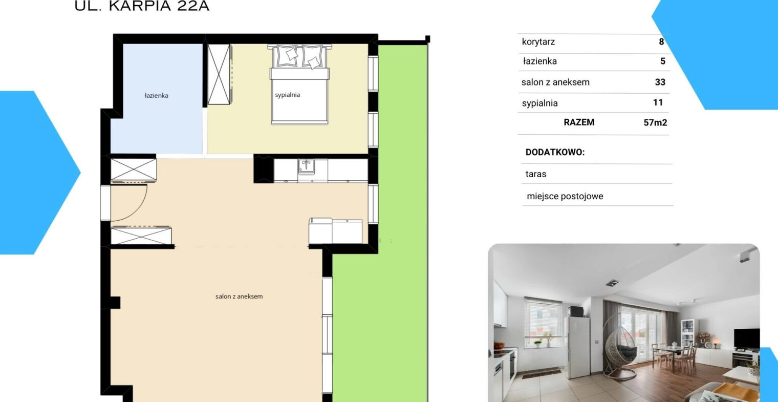 Nowoczesne 2‑pokojowe z tarasem | zobac