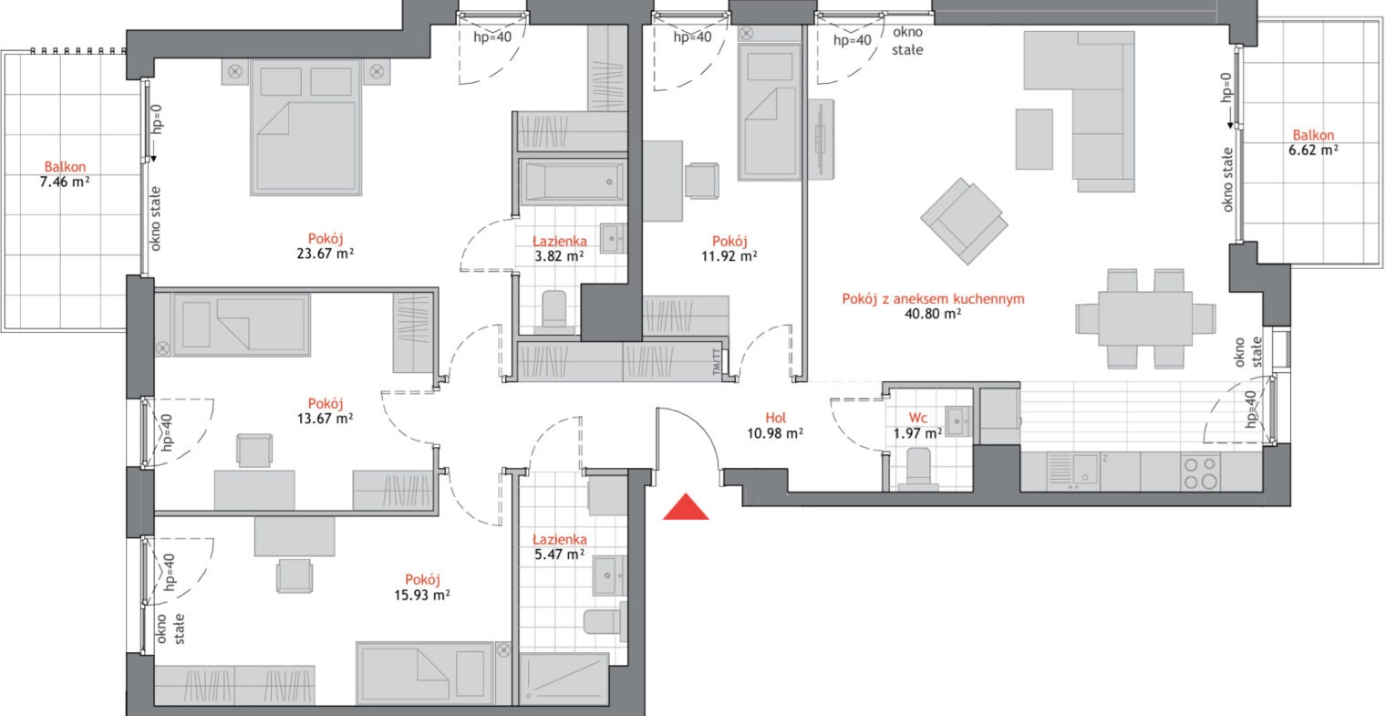 Duże wnętrza 2 balkony SPA tężnia serce Oliwy