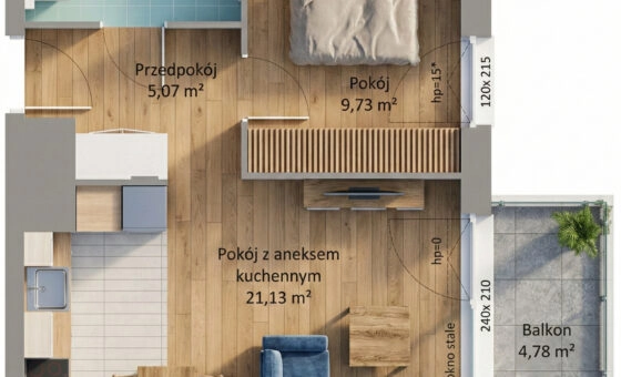 super cena balkon pełna infrastruktura