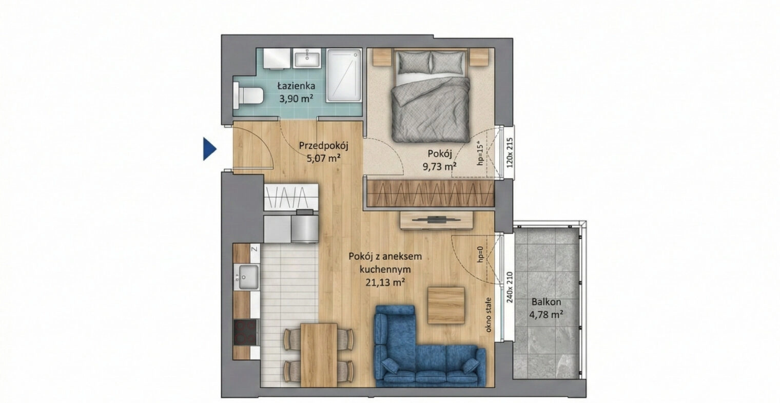 super cena balkon pełna infrastruktura