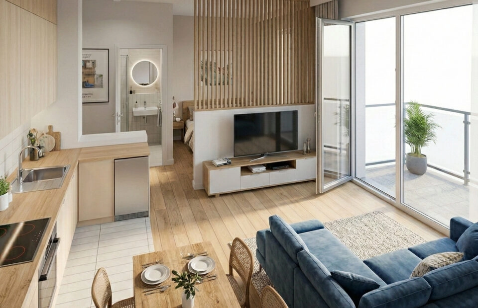 super cena balkon pełna infrastruktura