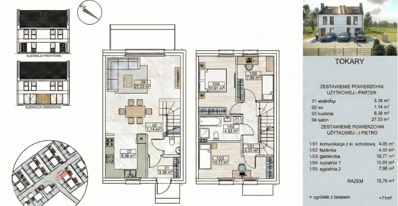 bliźniak 79-89m² parkingi ogród taras 21kmdo Sopot