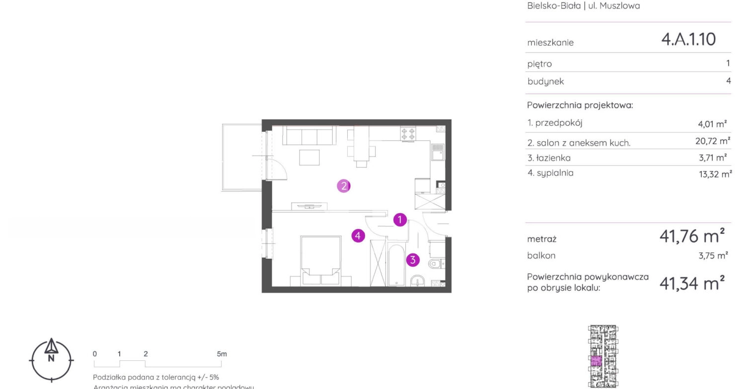 Kawalerka w Starym Bielsku