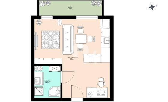 Kameralne osiedle, blisko SKM