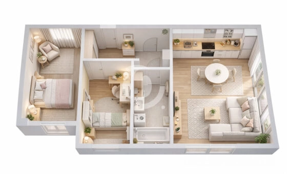 Kameralne osiedle, blisko SKM, 3-pokoje, 2 balkony