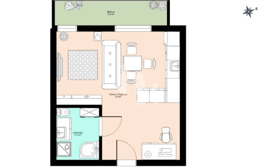 Kameralne osiedle, blisko SKM