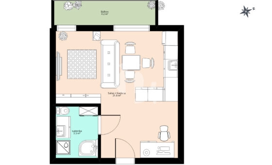 Kameralne osiedle, blisko SKM