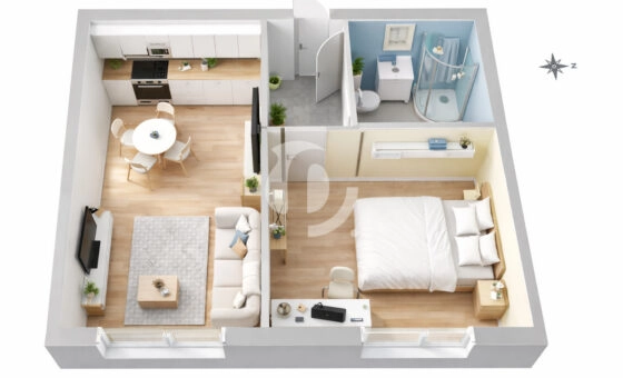 Kameralne osiedle, blisko SKM, 2 pokoje