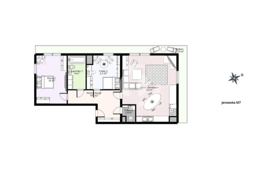 Kameralna inwestycja - 3 pokoje i ogromny balkon