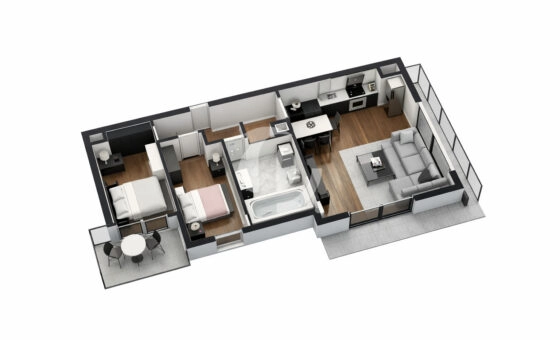 Duże 3 pokoje | Dwa Balkony | Gdynia Janowska 44