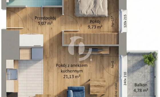 super cena balkon pełna infrastruktura