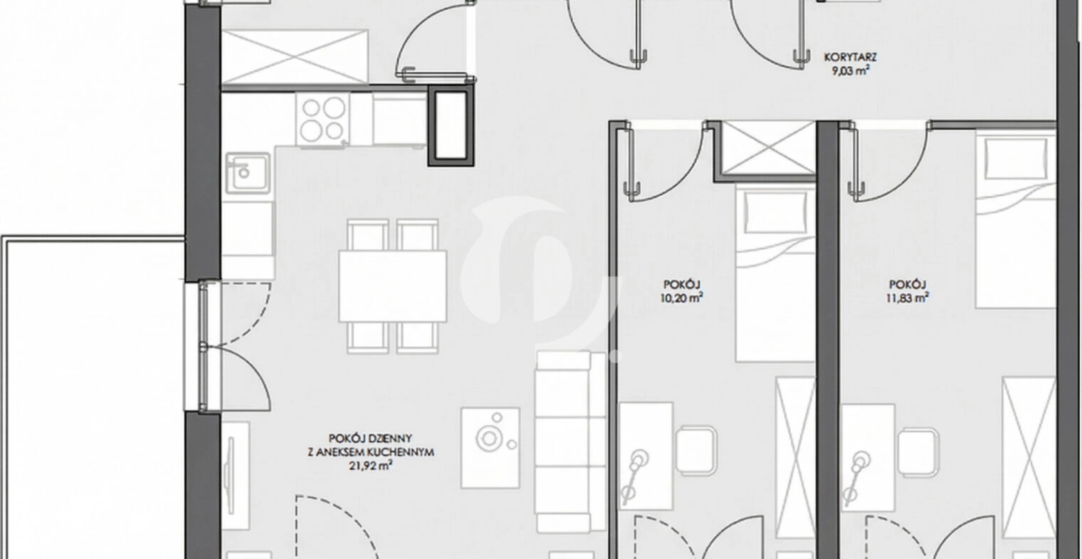 Gotowe 2 balkony narożne 70m2 Gdynia