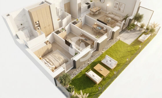 Piękny apartament zachód ogród 34m2