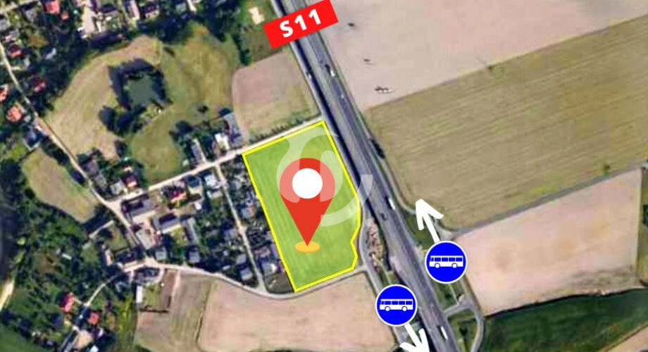 działka z planem pod U/P, przy S11