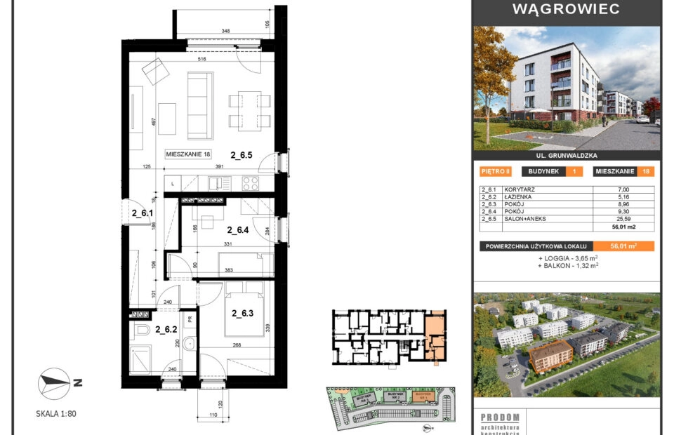 2 wygodne pokoje, balkon, parking