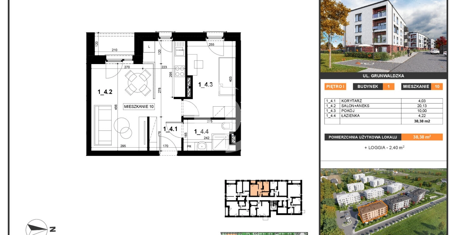 2 wygodne pokoje, balkon, parking