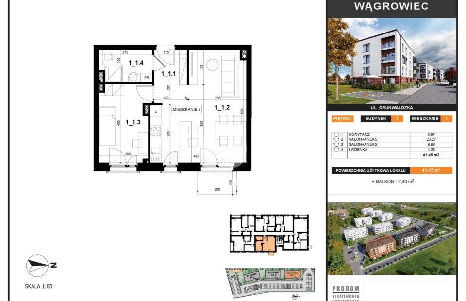 2 wygodne pokoje, balkon, parking