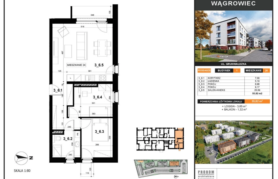3 pokoje, nowoczesne osiedle w Wągrowcu