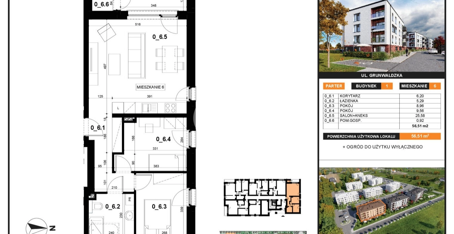 3 pokoje, nowoczesne osiedle w Wągrowcu