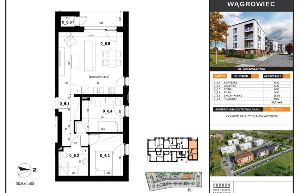 3 pokoje, nowoczesne osiedle w Wągrowcu