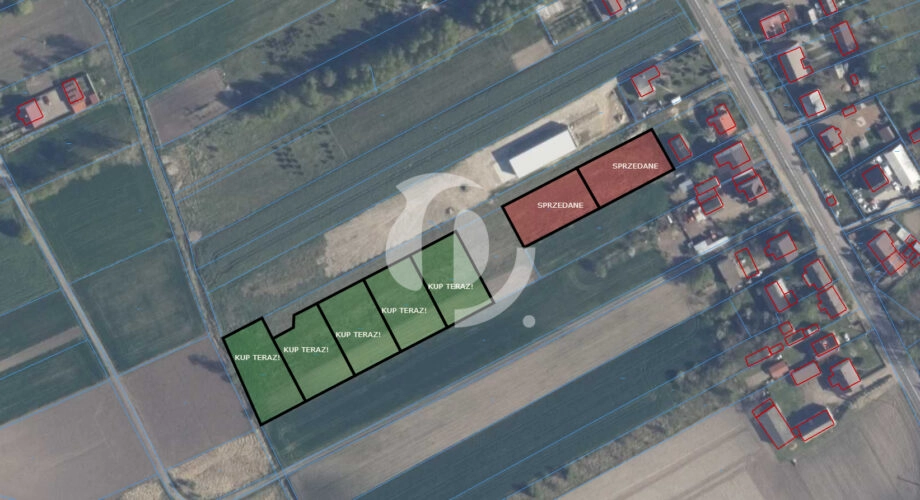 7  działek budowlanych w pięknej i cichej okolicy