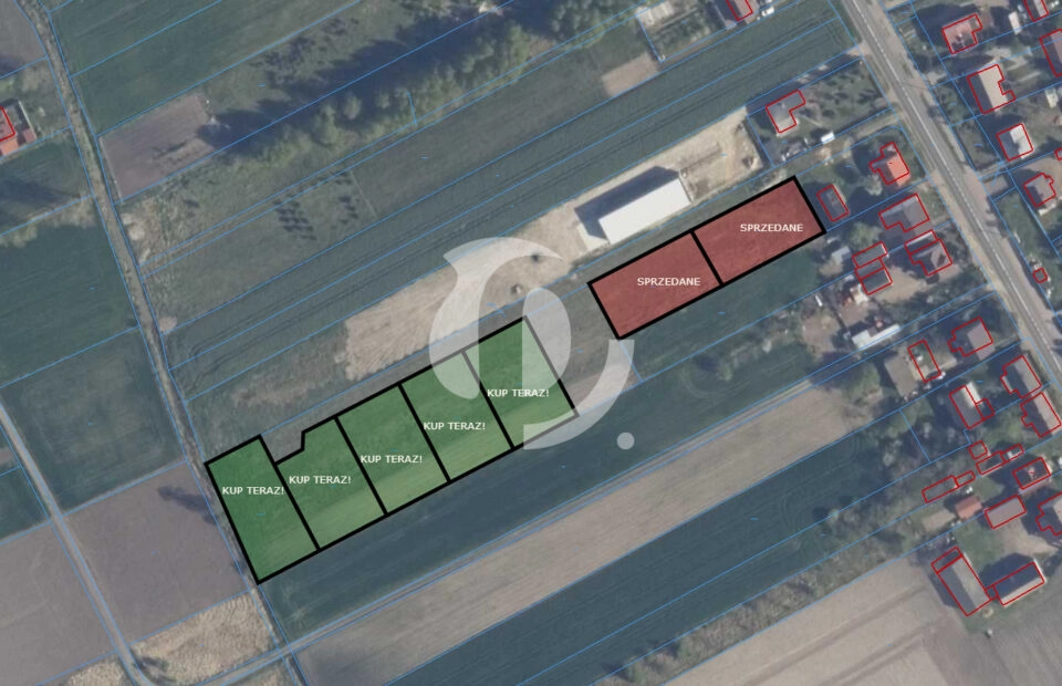 7  działek budowlanych w pięknej i cichej okolicy