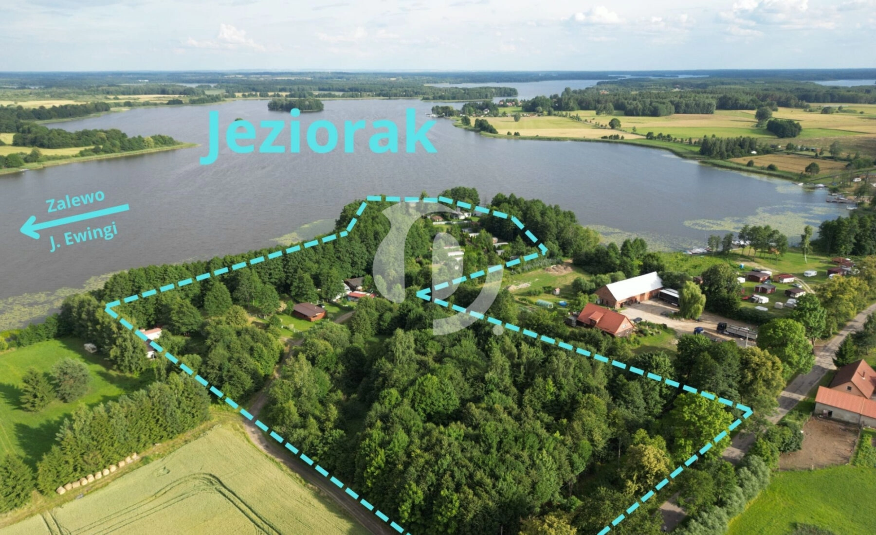 półwysep na Jezioraku pod inwestycję z domem