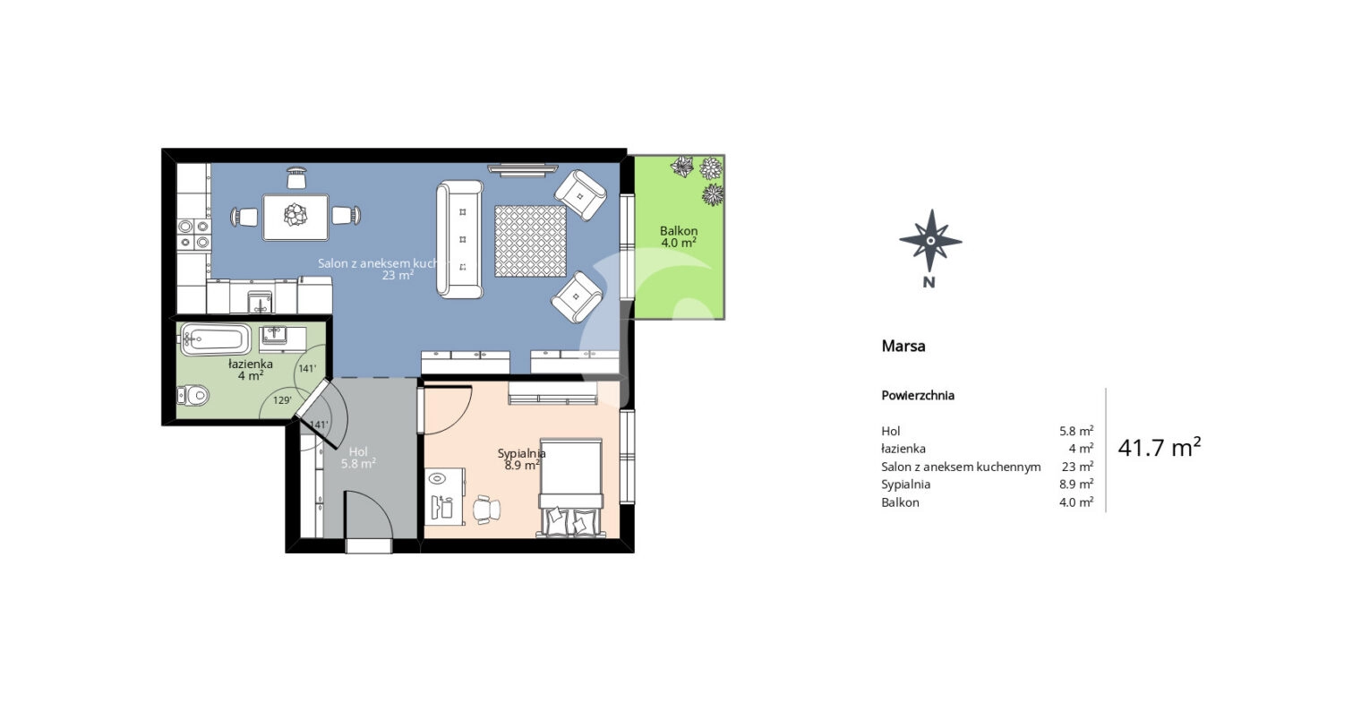 41,71 m² | 2 pokoje | blisko szkoły| hala garażowa