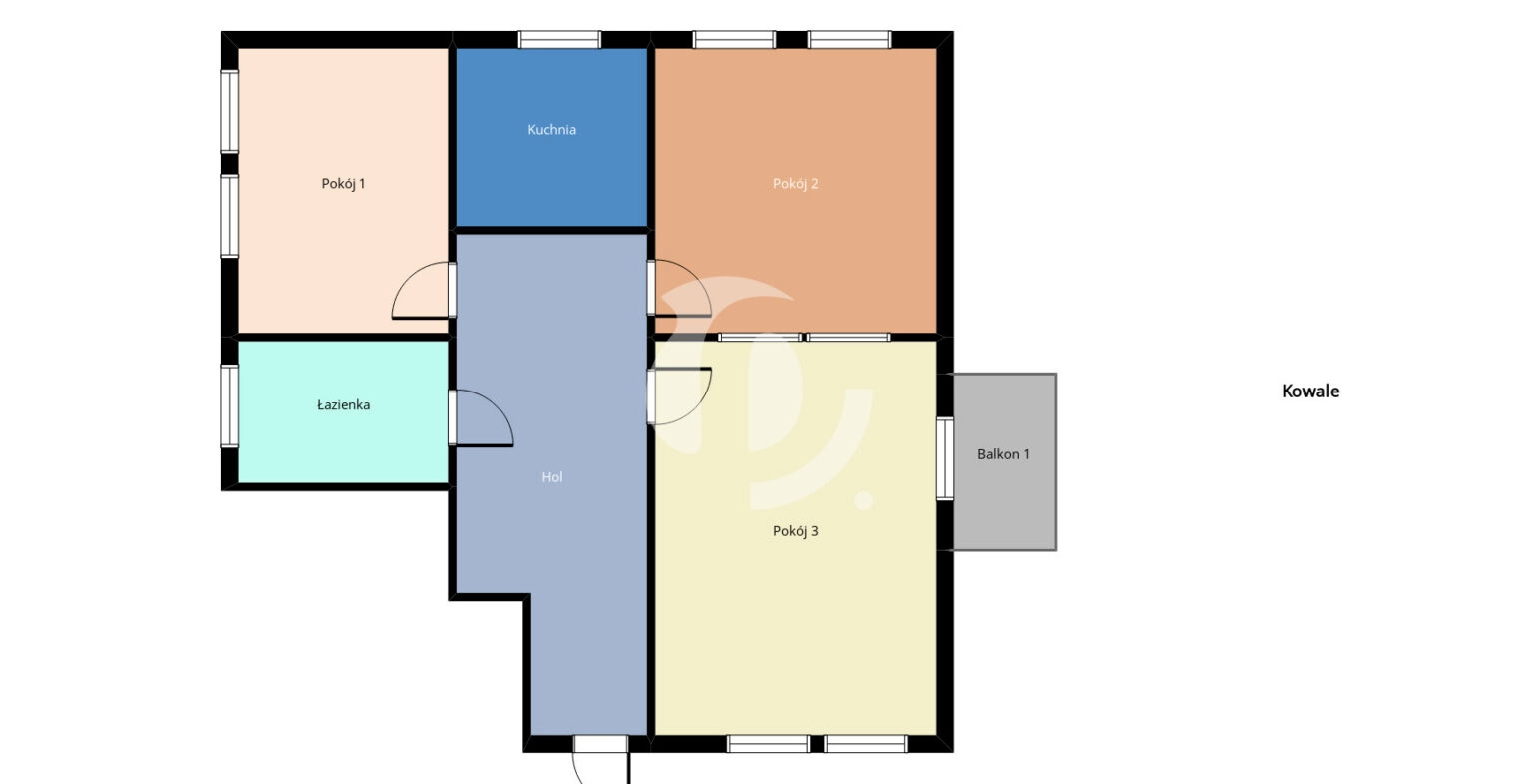 Kowale, 3-pokojowe, osobna kuchnia