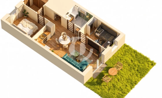 Gotowe ogródek taras 3 pokoje 48 m2