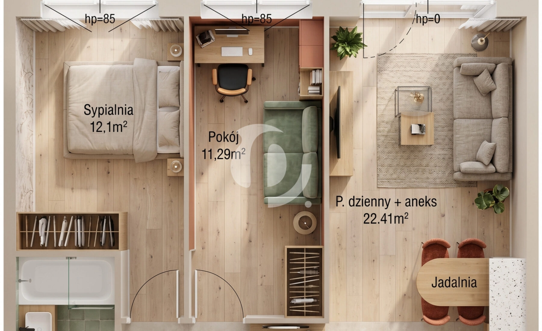Ciche 57m2 nowoczesne zachód SKM infrastruktura